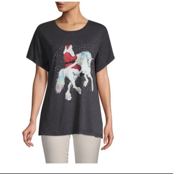 Wildfox Tops - NWT Wildfox Santa on Unicorn T-Shirt